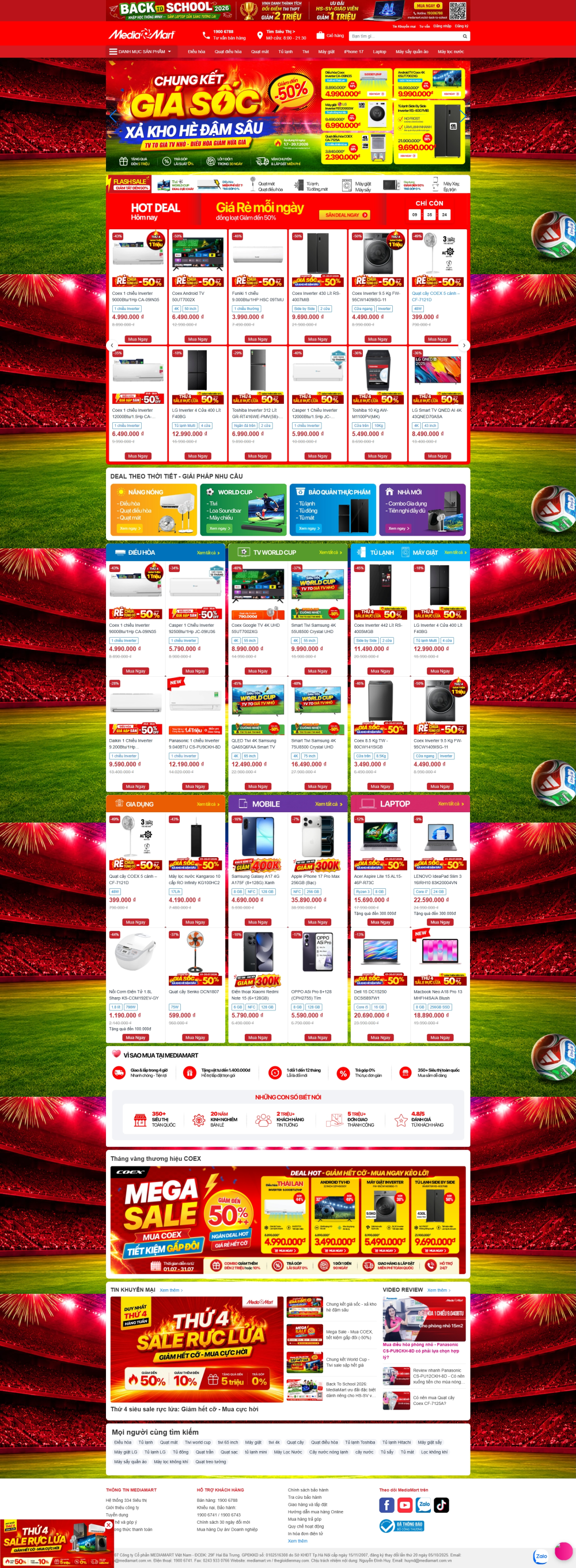 Mẫu template hệ thống siêu thị TPST01