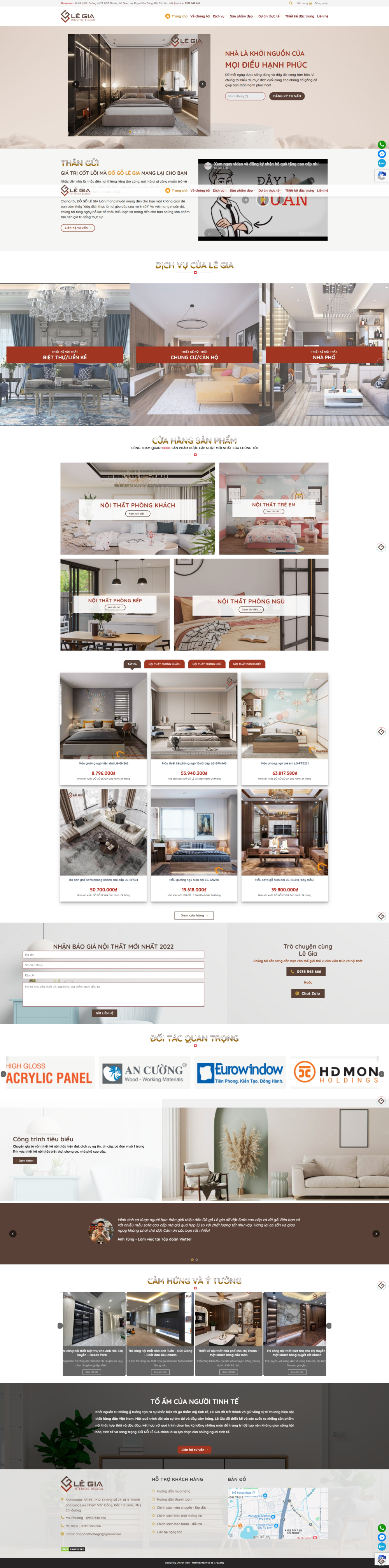 Mẫu template bán hàng nội thất TP10