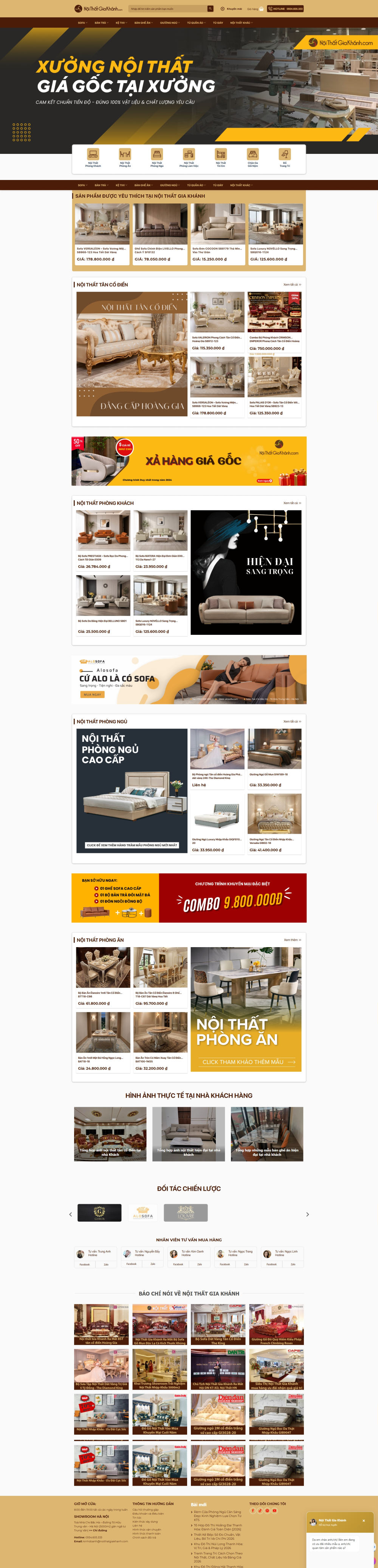 Mẫu template bán hàng nội thất TP09